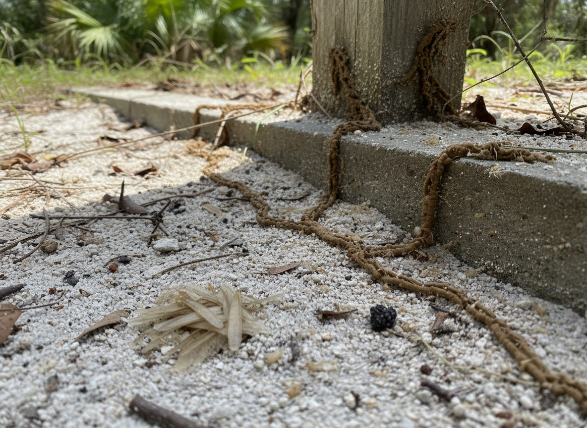 Signs of Subterranean Termites in Florida Sandy Soil