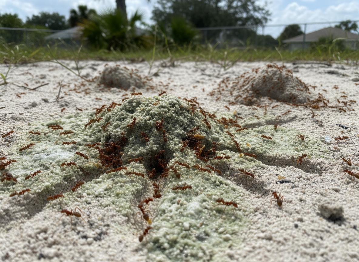 Why DIY Sprays Make Florida Fire Ant Mounds Worse in Sandy Soil.